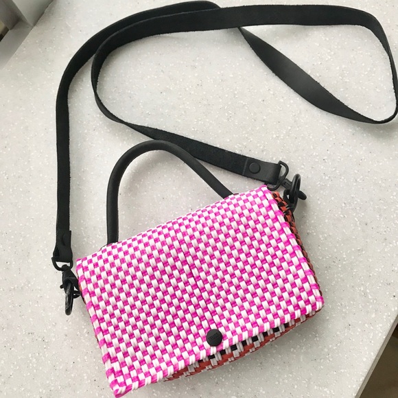 Mini purse with leather straps & handles - Picture 2 of 6